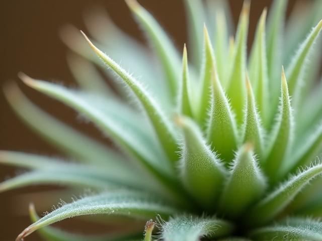 Close-up of a Tillandsia Xerographica showing intricate leaves