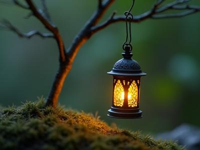 Miniature lantern for a fairy garden